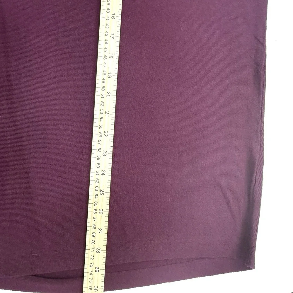 J Jill PURE JILL Sweater Tunic Sz XS Burgundy V-Neck Oversized‎ Top 3/4 Sleeves